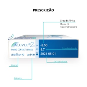 Lentes de Contato Acuvue 2