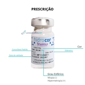 Lentes de Contato Hidrocor com grau Lentes de Contato Hidrocor com grau