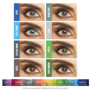 Lentes de Contato Lunare Anual sem grau